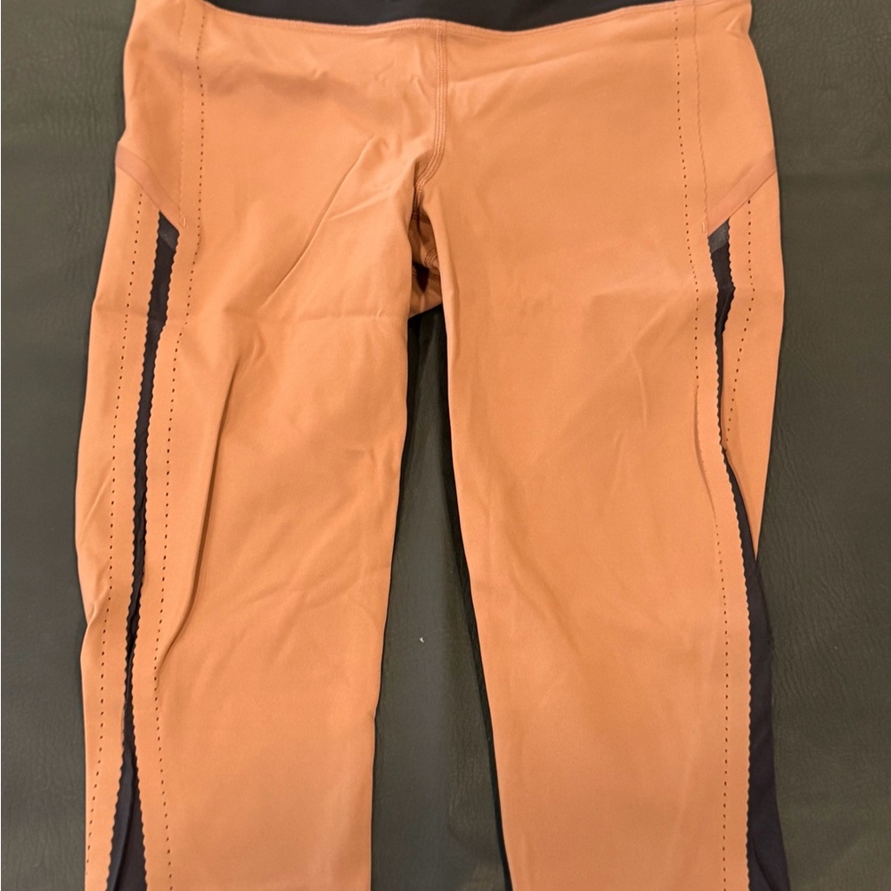 lululemon athletica Tan and Black Leggings